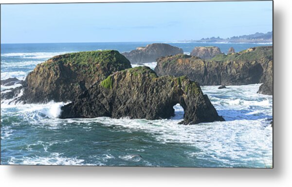 Majestic Coastal Rock Formations Metal Print
