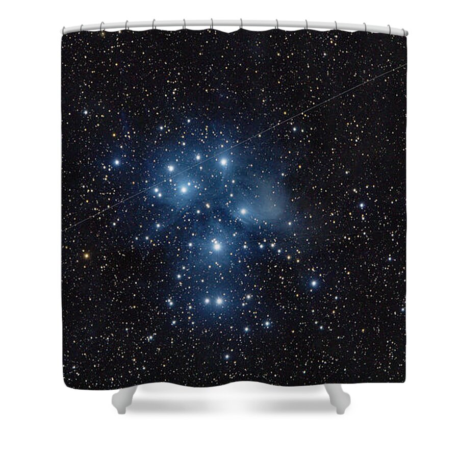 Pleiades Cluster In Cosmic Night Shower Curtain