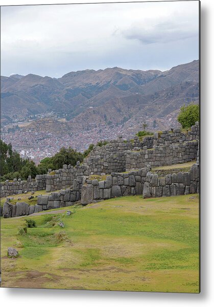 Saqsaywaman Incan Ruin In Cusco Peru Metal Print