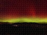 Northern Lights Over Wasatch Mountain Range Jigsaw Puzzle by Brandon Wichmann