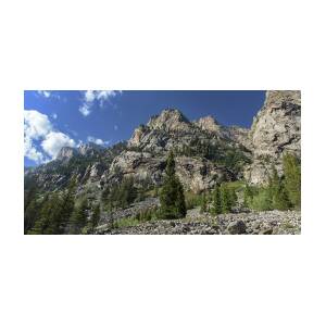 Majestic Mountain Peaks Under Blue Sky in Cascade Canyon by Brandon Wichmann Majestic Mountain Peaks Under Blue Sky in Cascade Canyon by Brandon Wichmann