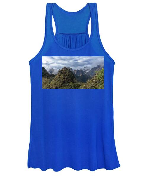 Misty Andes Mountain Range Landscape Women's Tank Top