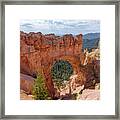 Majestic Natural Rock Arch In Bryce Canyon National Park Framed Print