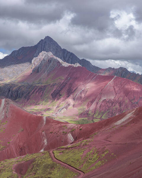 Majestic Colorful Mountain Range Art Print