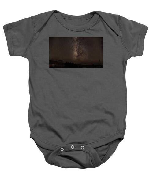 Milky Way Over Tranquil Shoreline Baby One-Piece