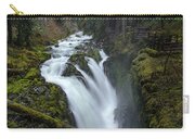 Serene Flow Through Mossy Forest Zip Pouch