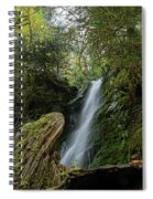 Serene Waterfall in Lush Forest Spiral Notebook