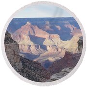 Majestic Grand Canyon Vista At Sunset Round Beach Towel