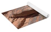 Towering Desert Sandstone Cliffs In Zion National Park Yoga Mat