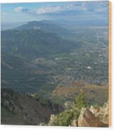 Expansive View From Ben Lomond Summit Wood Print