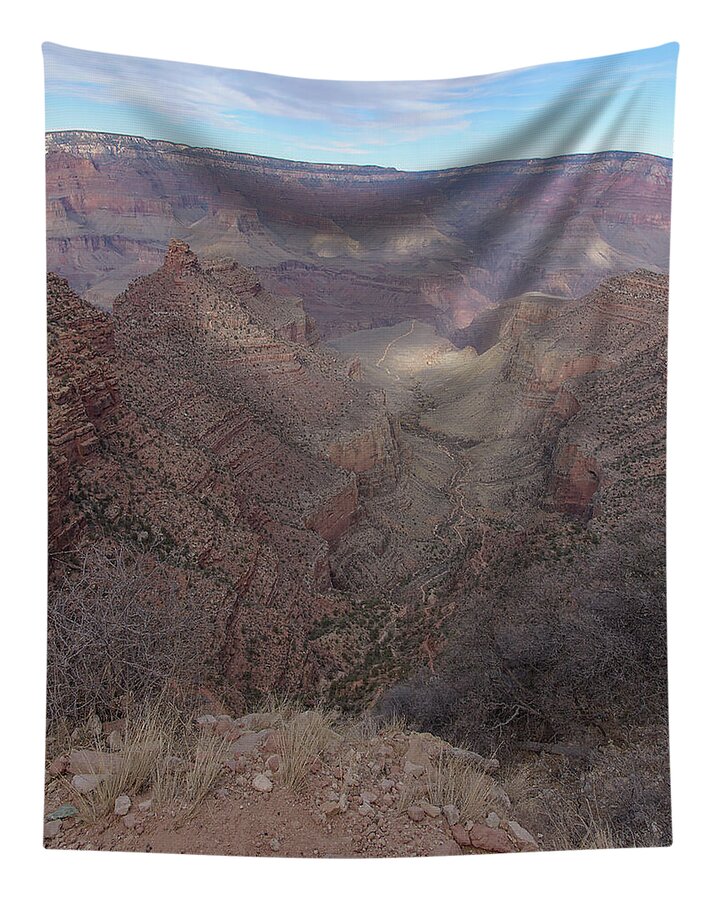 Majestic Grand Canyon Overlook Under Azure Sky Tapestry