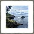 Rugged Coastal Landscape with Cliffs Framed Print