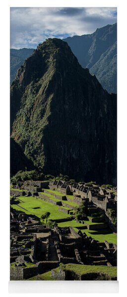Majestic Ruins In A Mountain Valley Yoga Mat