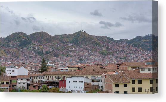 Rooftops and Hills of Cusco Canvas Art Print by Brandon Wichmann