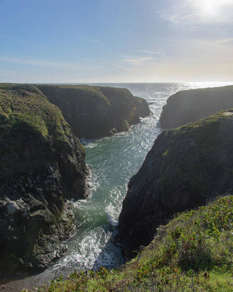 Dramatic Coastal Cliff Scene Poster