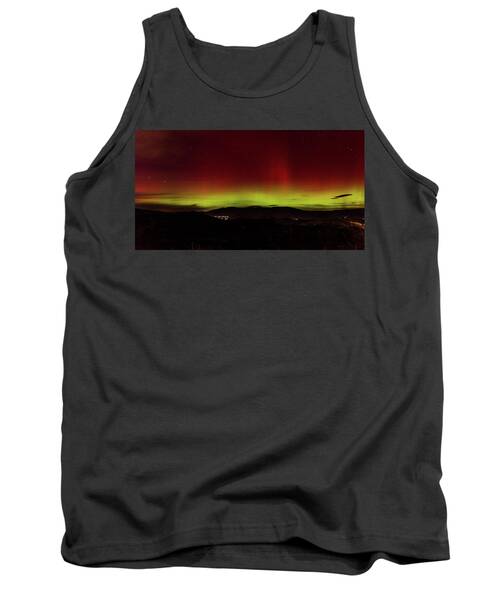 Northern Lights Over Wasatch Mountain Range Tank Top by Brandon Wichmann
