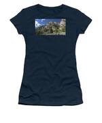 Majestic Mountain Peaks Under Blue Sky In Cascade Canyon Women's T-Shirt