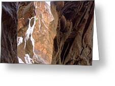 Sunlit Canyon Walls In The Narrows Greeting Card