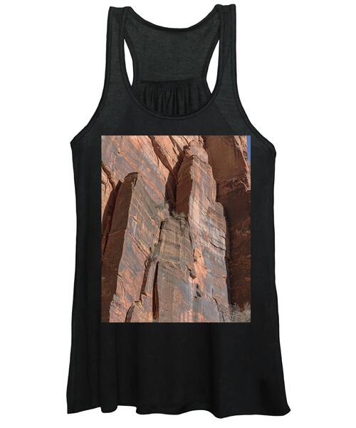 Towering Desert Sandstone Cliffs In Zion National Park Women's Tank Top