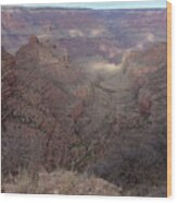 Majestic Grand Canyon Overlook Under Azure Sky Wood Print