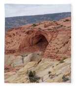 Natural Arch In Desert Landscape Fleece Blanket