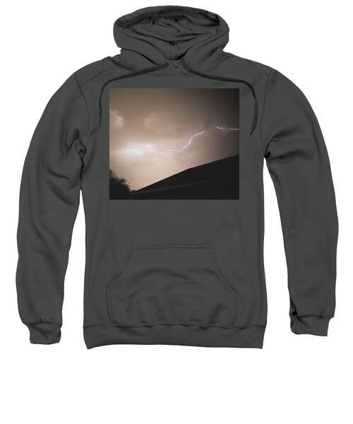 Lightning Illuminates Night Sky Sweatshirt