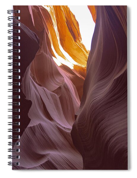 Curves Of Sunlit Antelope Canyon Walls Spiral Notebook