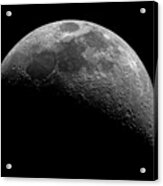 Illuminated Half Of The Moon Acrylic Print