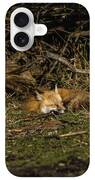 Peaceful Fox In Sunlit Meadow iPhone Case