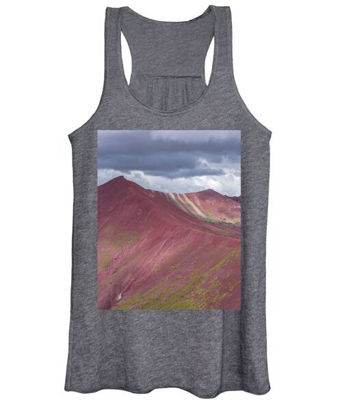 Vibrant Red Mountain Landscape Women's Tank Top