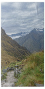 Trail Through Majestic Mountain Landscape To Dead Woman's Pass Beach Towel