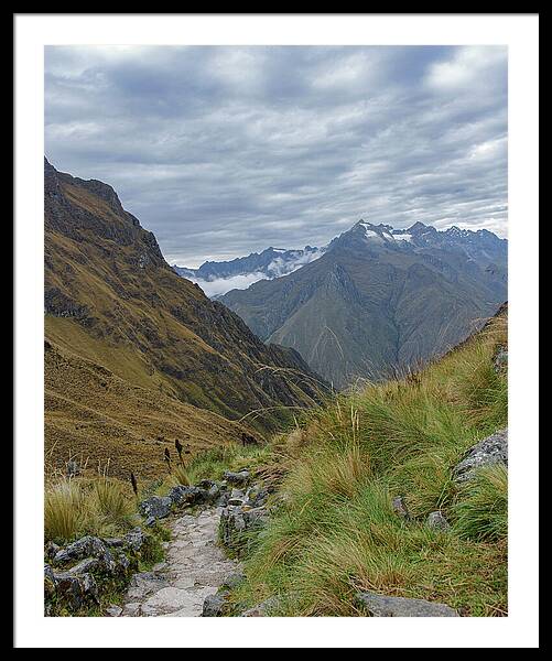 Trail Through Majestic Mountain Landscape To Dead Woman's Pass Framed Print
