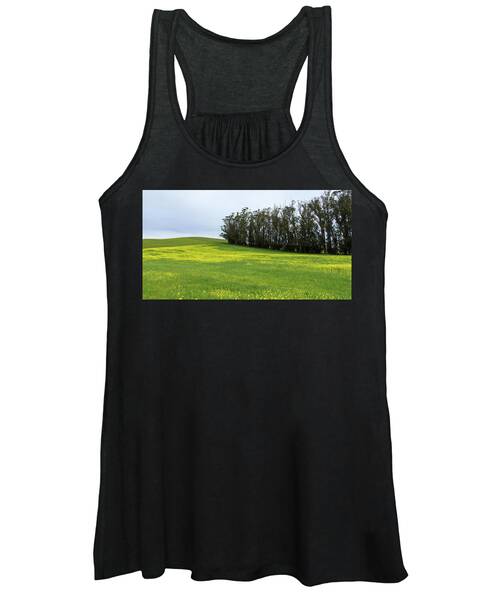 Rolling Hills With Blooming Wildflowers Women's Tank Top