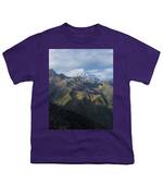 Majestic Andes Mountain Peaks Under Cloudy Sky Youth T-Shirt