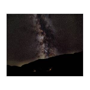 Starry Night Over Mountain Landscape by Brandon Wichmann