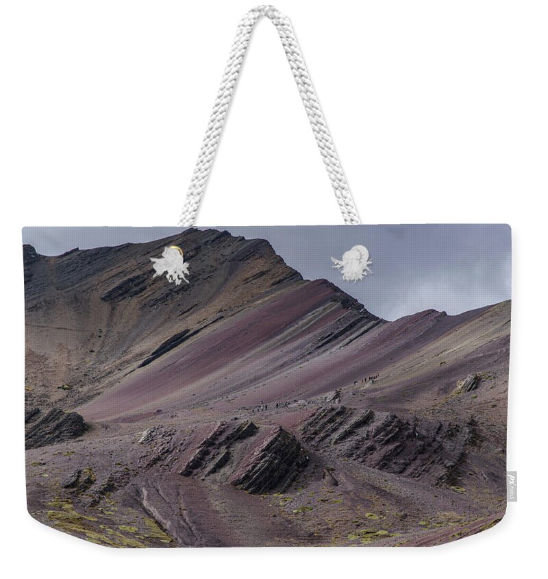 Majestic Andean Mountainscape With Colorful Striations Weekender Tote Bag