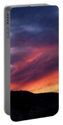 Vivid Twilight over Rocky Silhouette Portable Battery Charger