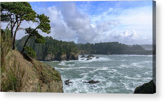 Coastal Serenity With Rugged Cliffs Acrylic Print