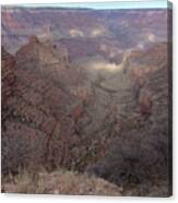 Majestic Grand Canyon Overlook Under Azure Sky Canvas Print