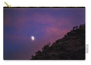 Moonlit Evening Over Silhouetted Hills Zip Pouch