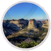 Majestic National Park Canyon Views Round Beach Towel