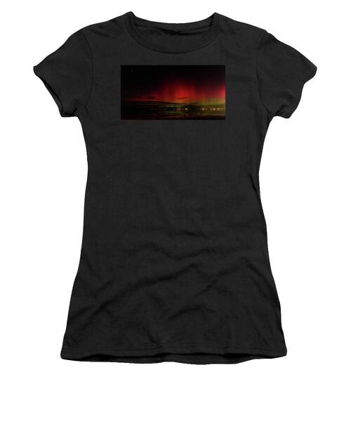 Mesmerizing Northern Lights Display Women's T-Shirt by Brandon Wichmann