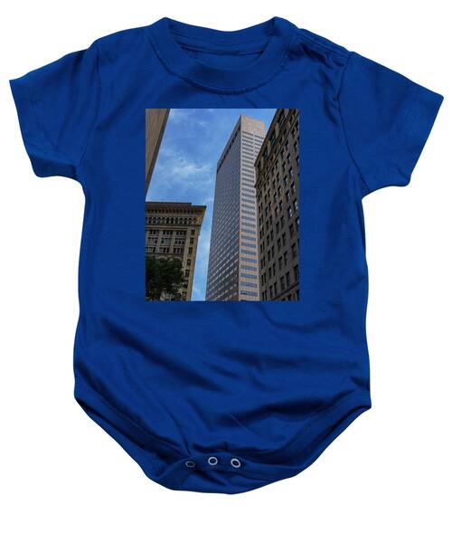 Skyscrapers Against Blue Sky Baby One-Piece