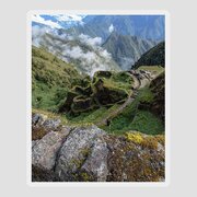 Misty Mountain Pathway Of The Inca Trail Sticker