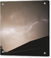 Lightning Illuminates Night Sky Acrylic Print