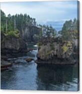 Serene Coastal Rocky Landscape Canvas Print
