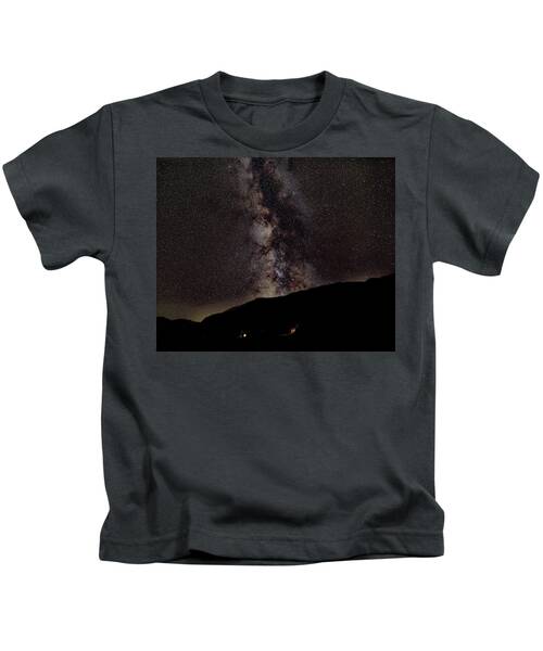 Starry Night Over Mountain Landscape Kids T-Shirt