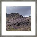 Majestic Andean Mountainscape With Colorful Striations Framed Print
