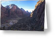 Breathtaking Valley Vista In Zion National Park Greeting Card