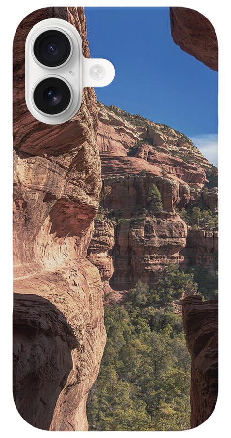 Canyon View Framed By Rocky Cliffs iPhone Case